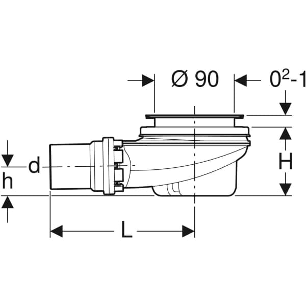 Sifone Piletta Per Piatto Doccia Foro 90 Con Piattello Uscita Ø 40 H 7,8 Geberit in Trappole BricoGo - Marano di Napoli, commercioVirtuoso.it