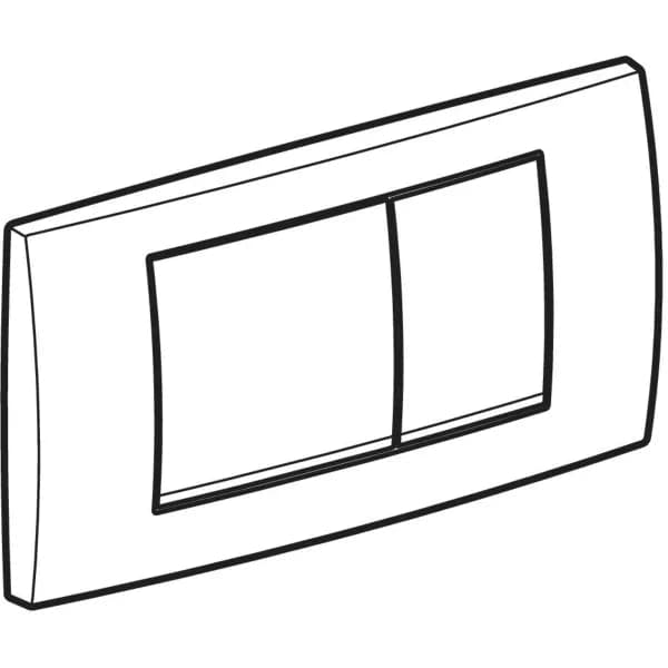 Placca Di Comando Twin Line30 Doppio Tasto Bianca Cromo Geberit 115.899.Kj.1 in Placche per interruttori BricoGo - Marano di Napoli, commercioVirtuoso.it