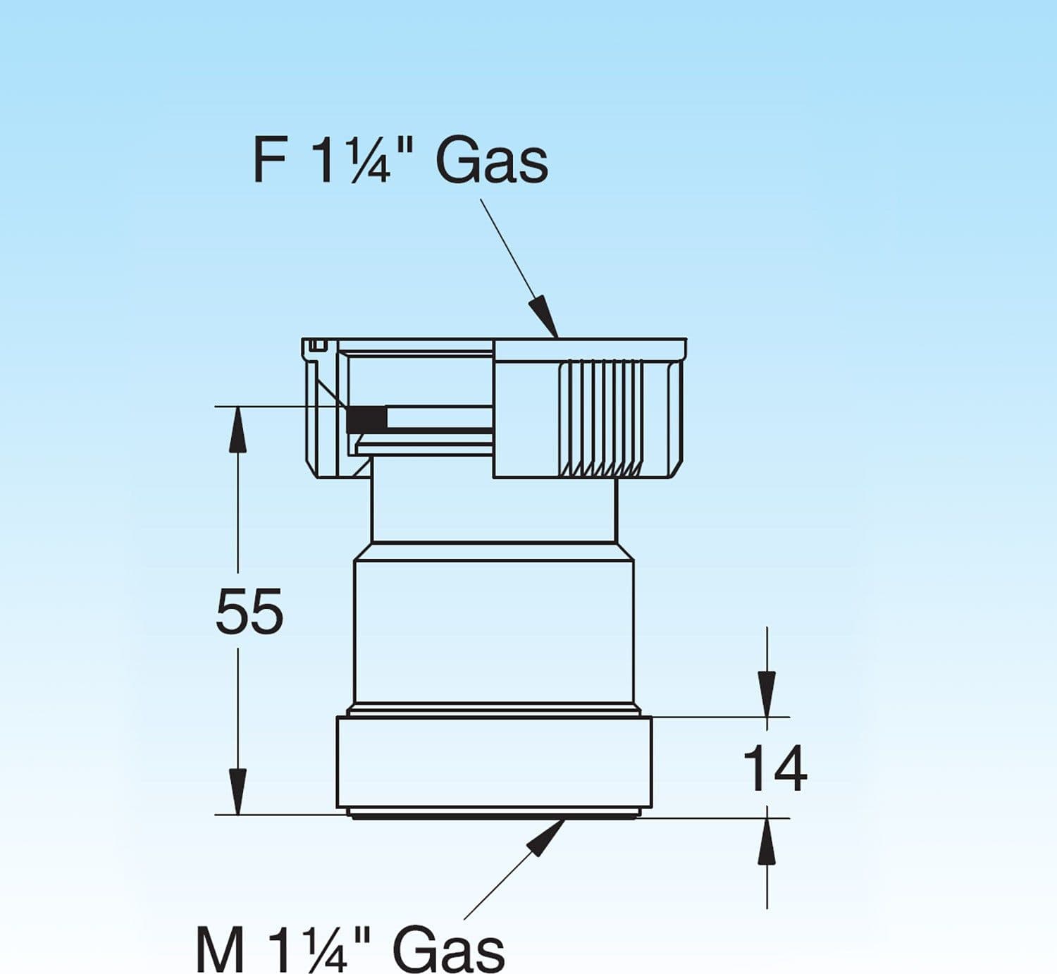 Prolunga Sifoni Per Lavabo Da Appoggio H.55 F 11/4 X M 1 1/4 Lira in Trappole BricoGo - Marano di Napoli, commercioVirtuoso.it