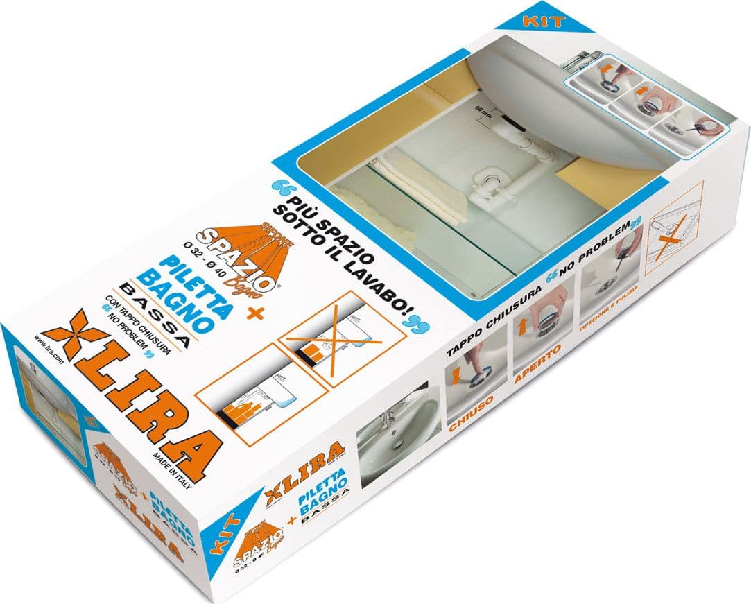 Kit Spazio Bagno Sifone Salvaspazio Per Lavabo + Piletta Bassa Bianco Lira in Trappole BricoGo - Marano di Napoli, commercioVirtuoso.it