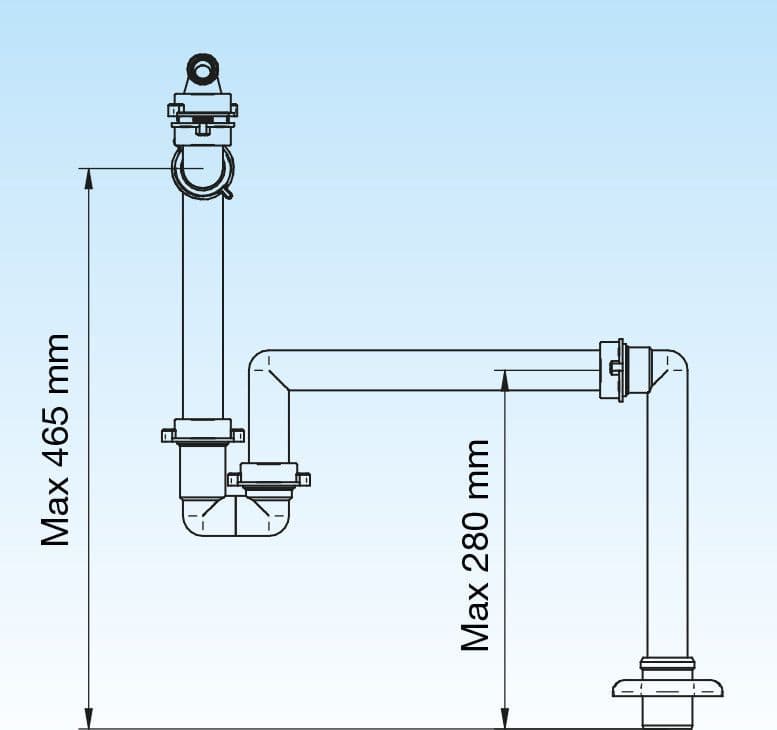 Sifone Salvaspazio Per Lavabo Disassato 1 - 11/4 D. 32-40 Mm Lira in Accessori e parti BricoGo - Marano di Napoli, commercioVirtuoso.it