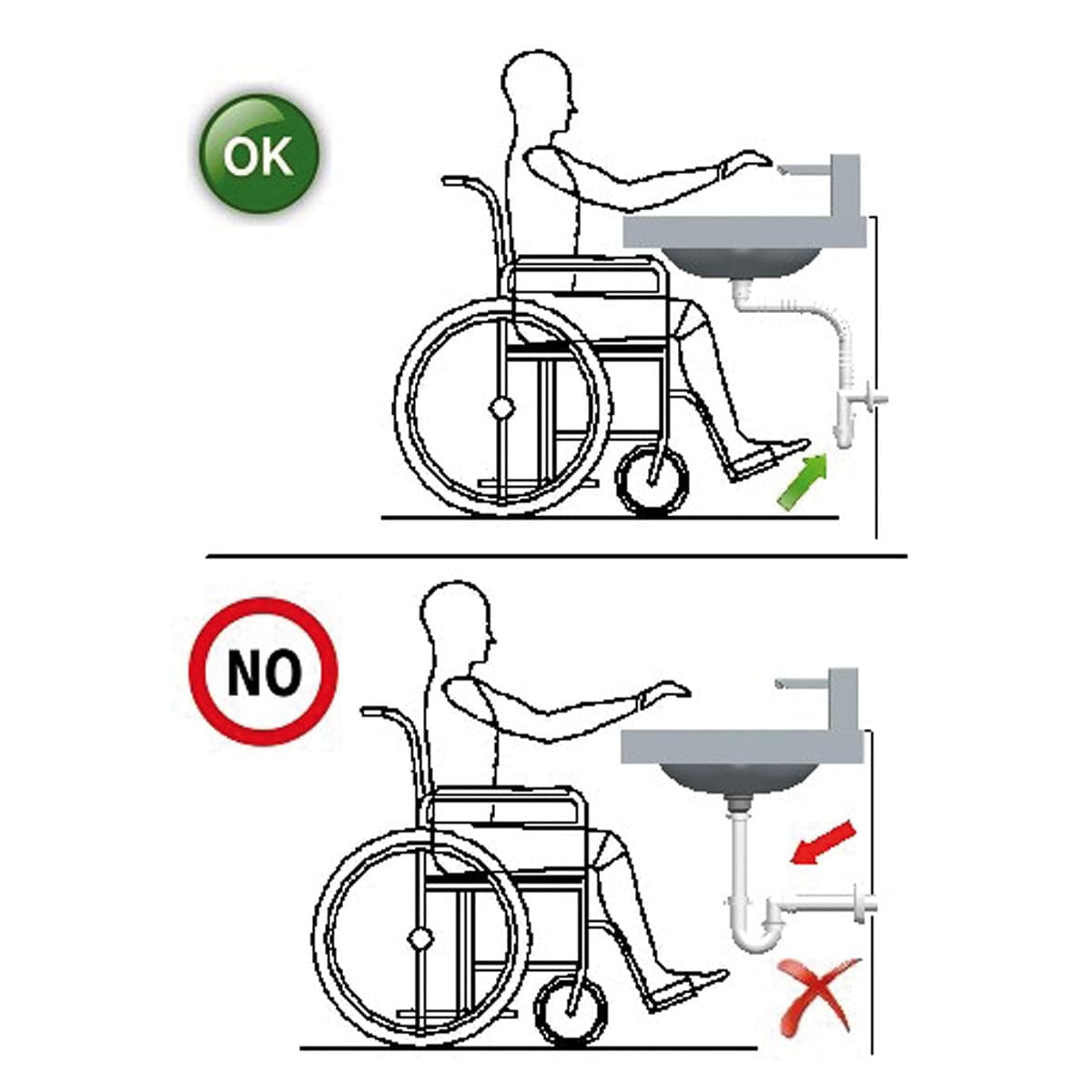 Sifone Per Lavabo Spazio 1 Disabili Con Griglia Non Tappabile 40 Mm Lira in Trappole BricoGo - Marano di Napoli, commercioVirtuoso.it