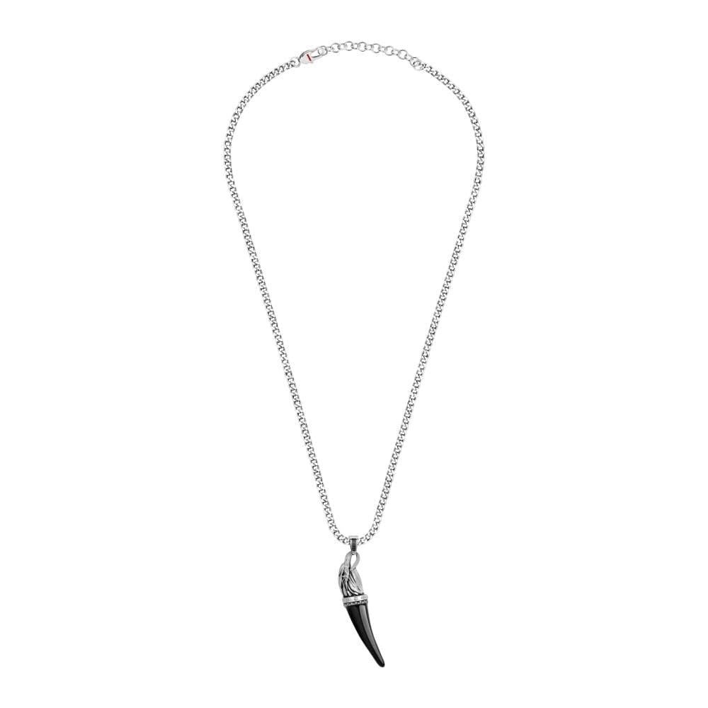 Collana SECTOR uomo Rude acciaio / corno nero in prodotto Web Time Orologi - Milano, commercioVirtuoso.it