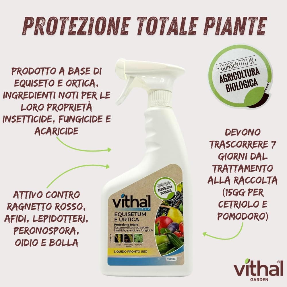 Insetticida Protezione Totale A Base Di Ortica- - Ml.750 - 2 Pezzi Vithal in Fungicidi BricoGo - Marano di Napoli, commercioVirtuoso.it