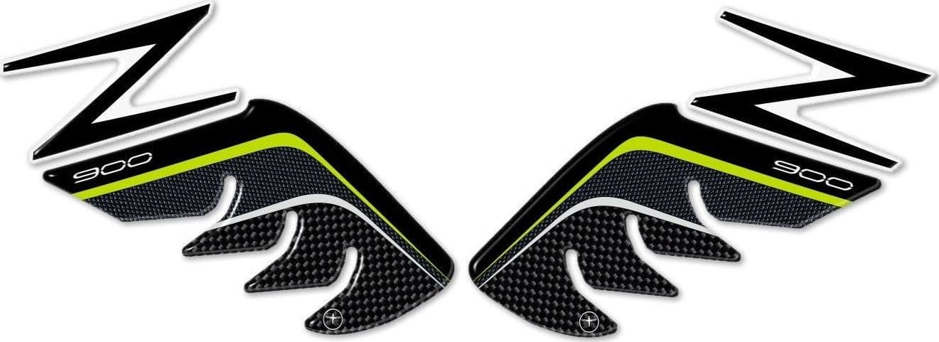2 PROTEZIONI ginocchia 3D LATERALI SERBATOIO compatibili per MOTO KAWASAKI Z900 Verdi in Paraserbatoio LabelBike - Bibbiano, commercioVirtuoso.it