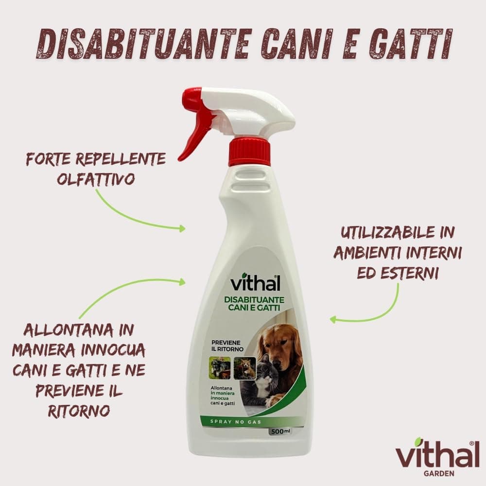 Vithal Disabituante Repellente Cani E Gatti Ml. 500 in Repellenti spray BricoGo - Marano di Napoli, commercioVirtuoso.it