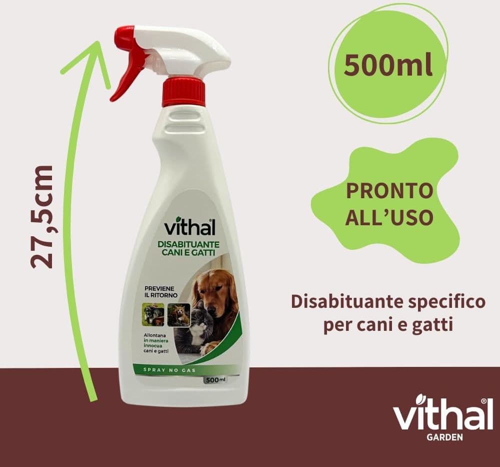 Vithal Disabituante Repellente Cani E Gatti Ml. 500 in Repellenti spray BricoGo - Marano di Napoli, commercioVirtuoso.it