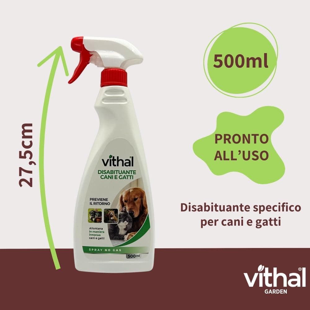 Vithal Disabituante Repellente Cani E Gatti Ml. 500 in Repellenti spray BricoGo - Marano di Napoli, commercioVirtuoso.it