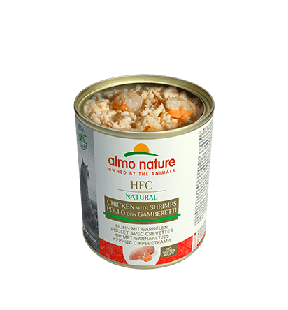 Almo Nature Scatoletta HFC Natural gusto Pollo e Gamberetti per Gatti Adulti in prodotto 101 Market - Poggibonsi, commercioVirtuoso.it