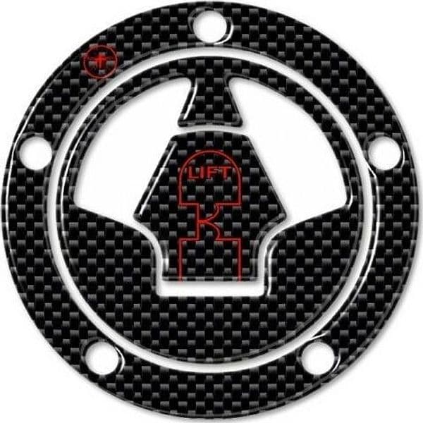 ADESIVO 3D CARBONIO ROSSO PROTEZIONE TAPPO SERBATOIO compatibile x MOTO KAWASAKI in Paraserbatoio LabelBike - Bibbiano, commercioVirtuoso.it