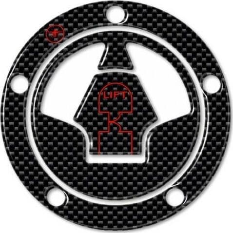 ADESIVO 3D CARBONIO ROSSO PROTEZIONE TAPPO SERBATOIO compatibile x MOTO KAWASAKI in Paraserbatoio LabelBike - Bibbiano, commercioVirtuoso.it
