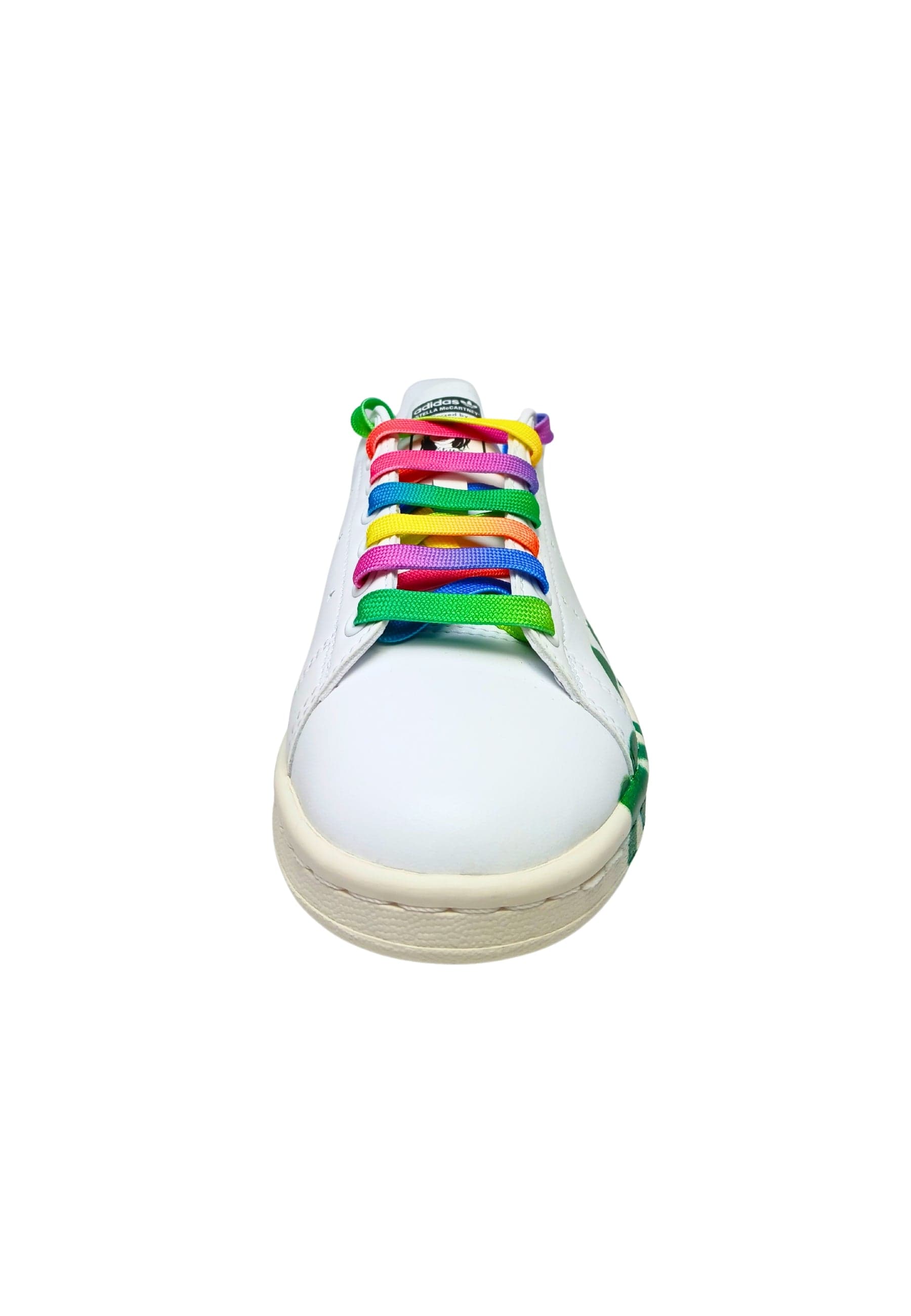 ADIDAS STELLA MCCARTENEY Scarpe Donna Adidas Stella McCarteney Sneakers Stan Smit in ecopelle con lacci colorati e logo effetto spray da donna in Sneaker casual Drestige - Casamassima, commercioVirtuoso.it