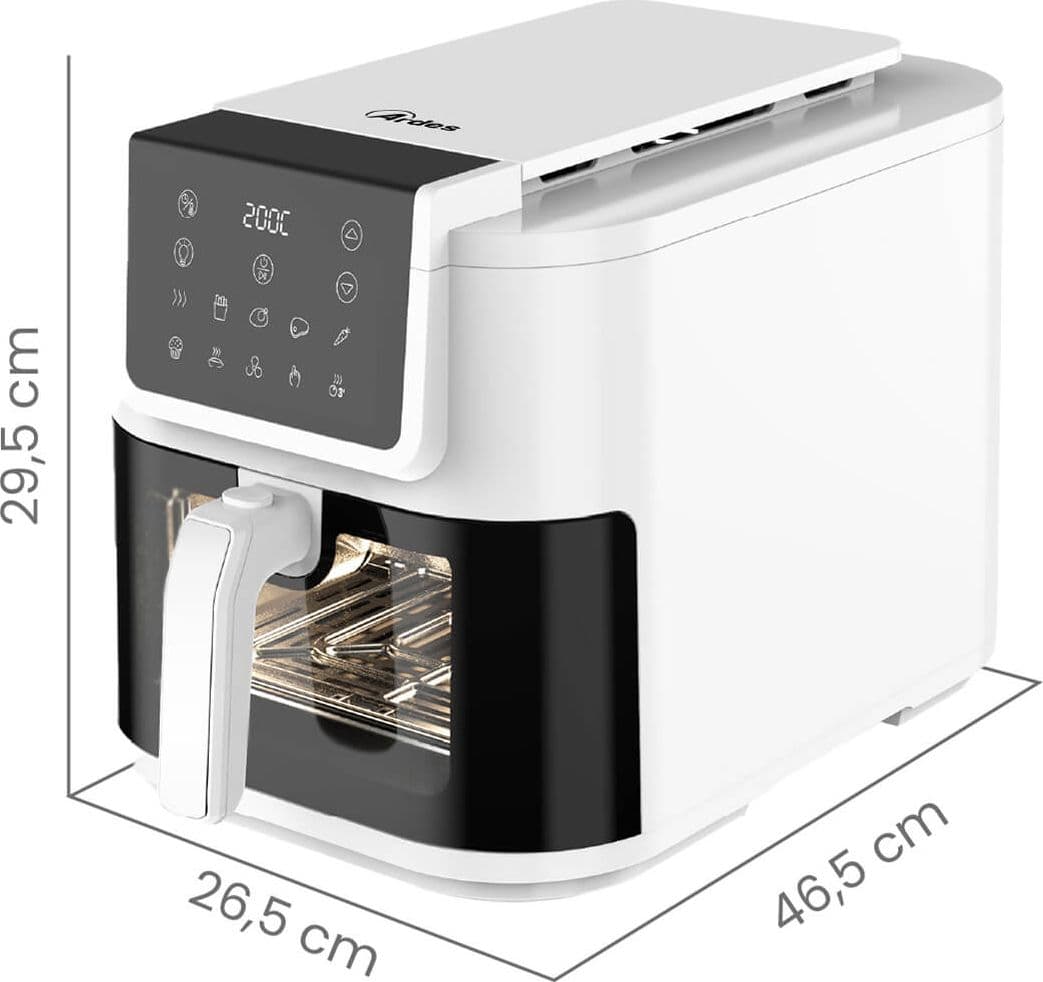 Friggitrice Ad Aria Multifunzione Infinity Capacità 8 Litri Display Digitale 10 Programmi Finestra Con Luce Interna Potenza 1700 Watt Bianco Ardes in Friggitrici BricoGo - Marano di Napoli, commercioVirtuoso.it