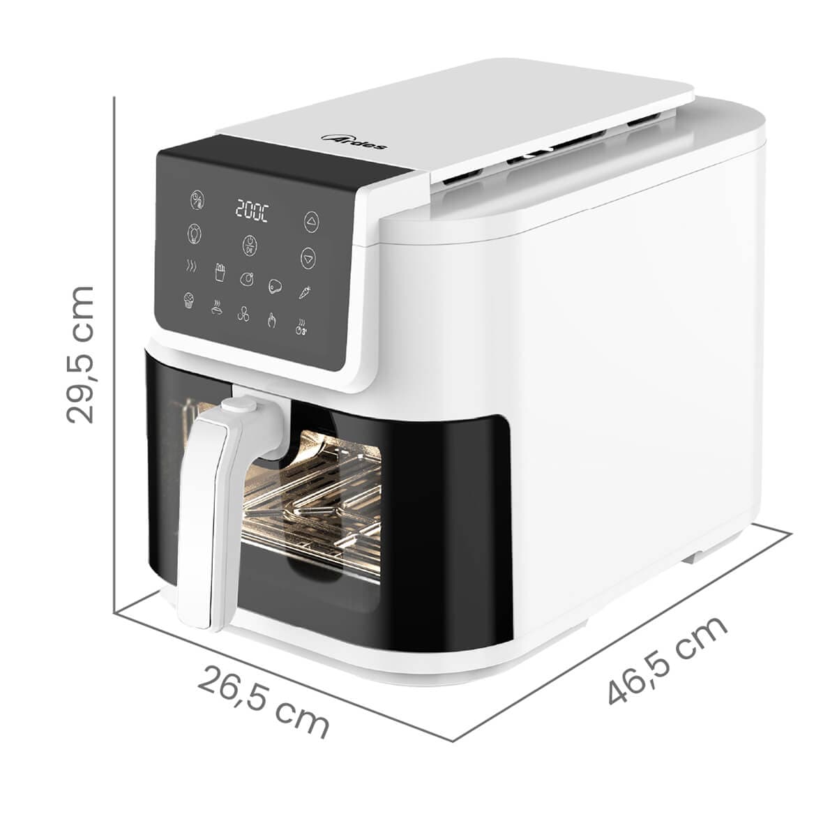 Friggitrice Ad Aria Multifunzione Infinity Capacità 8 Litri Display Digitale 10 Programmi Finestra Con Luce Interna Potenza 1700 Watt Bianco Ardes in Friggitrici BricoGo - Marano di Napoli, commercioVirtuoso.it