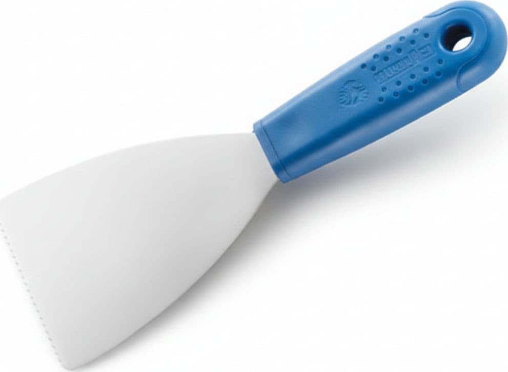 Spatola con Manico in Plastica Angoli Tondi Acciaio Inox per Stucco 3 Pezzi
