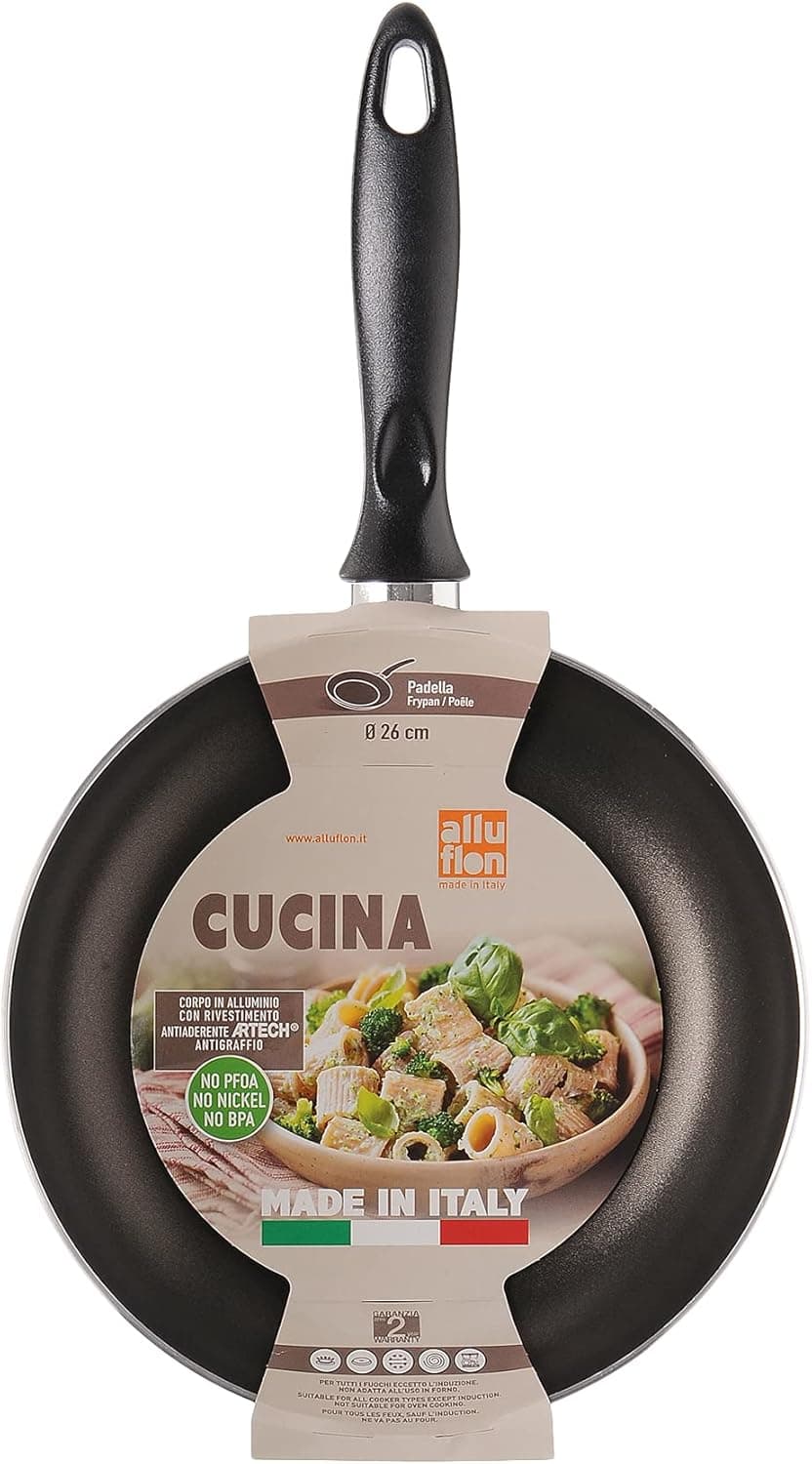 Padella Wok Saltapasta Cucina Ø Cm. 28 Alluminio Alimentare - Alluflon in Woks BricoGo - Marano di Napoli, commercioVirtuoso.it