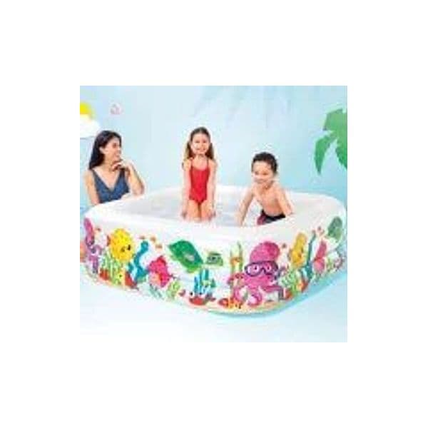 Piscina Gonfiabile Quadra Aquarium +3 Anni Cm.159X159X50H. Peso Kg.3,60 (57471) Intex in Piscine fuoriterra BricoGo - Marano di Napoli, commercioVirtuoso.it