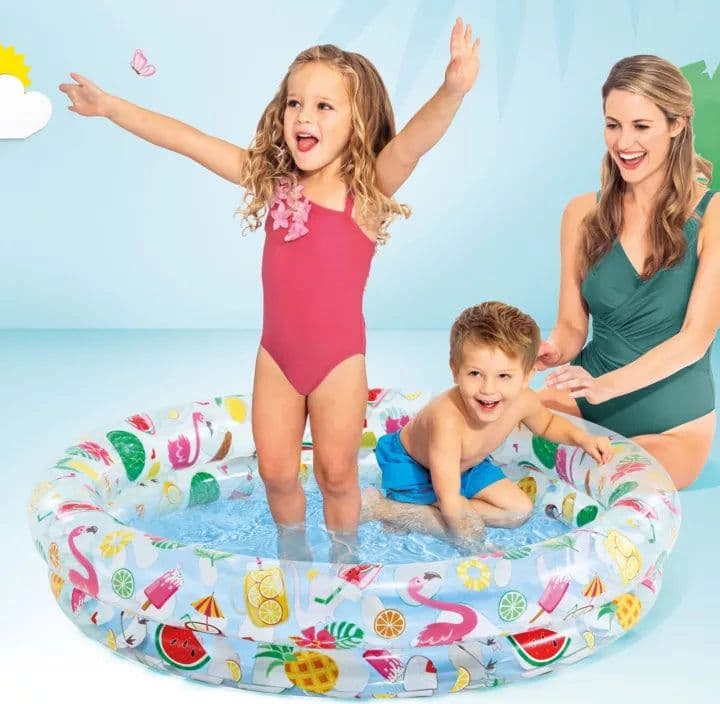 Piscina Gonfiabile Tonda Due Anelli +2 Anni Cm.122X25H. Peso Kg.0,97 (59421) Intex in Piscinette per bambini BricoGo - Marano di Napoli, commercioVirtuoso.it