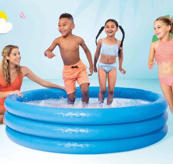 Piscina Gonfiabile Rotonda Crystal Blu 3 Anelli +2 Anni Cm.168X38H. Peso Kg.2,15 (58446) Intex in Piscine gonfiabili BricoGo - Marano di Napoli, commercioVirtuoso.it