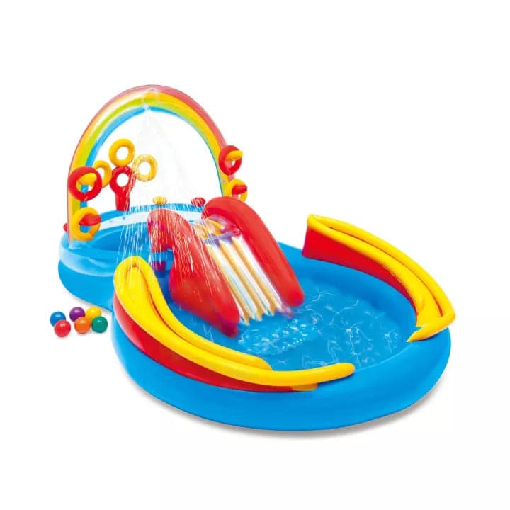 Piscina Gonfiabile Ovale Gioco Acqua Scivolo +2 Anni Cm.297X193X135H. Peso Kg.7,80 (57453) Intex in Piscinette per bambini BricoGo - Marano di Napoli, commercioVirtuoso.it