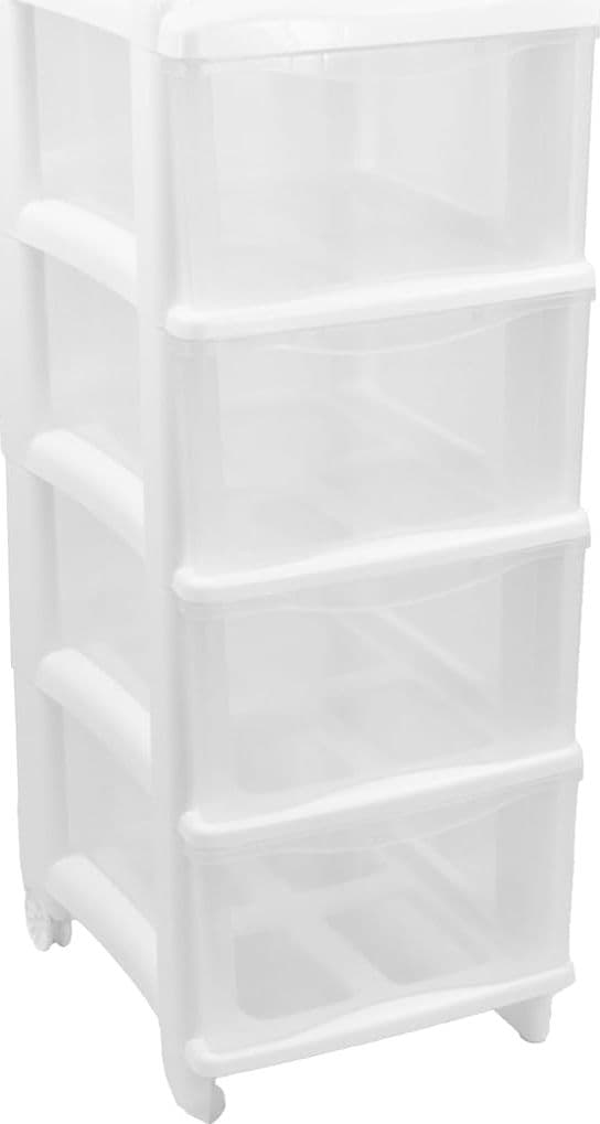 Cassettiera Universale Essential 4 Cassetti 29,5 x Gio Style Colore Bianco