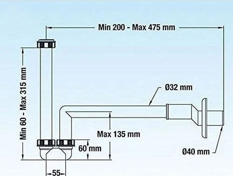 Sifone Eccentrico Per Lavabo E Bidet Sospeso 11/4 X Ø 32 40 Lira in Trappole BricoGo - Marano di Napoli, commercioVirtuoso.it