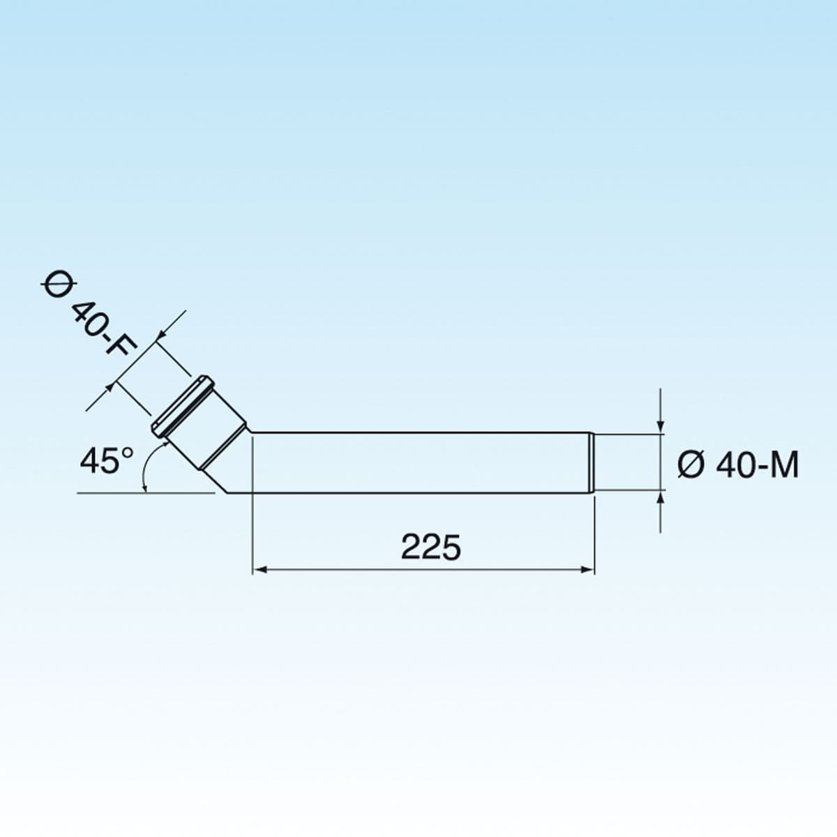 Prolunga Jolly Curva 45 ° Diam. 40X225- Diam. 40 X 225 Mm- Lira in Scaldabagni a gas BricoGo - Marano di Napoli, commercioVirtuoso.it