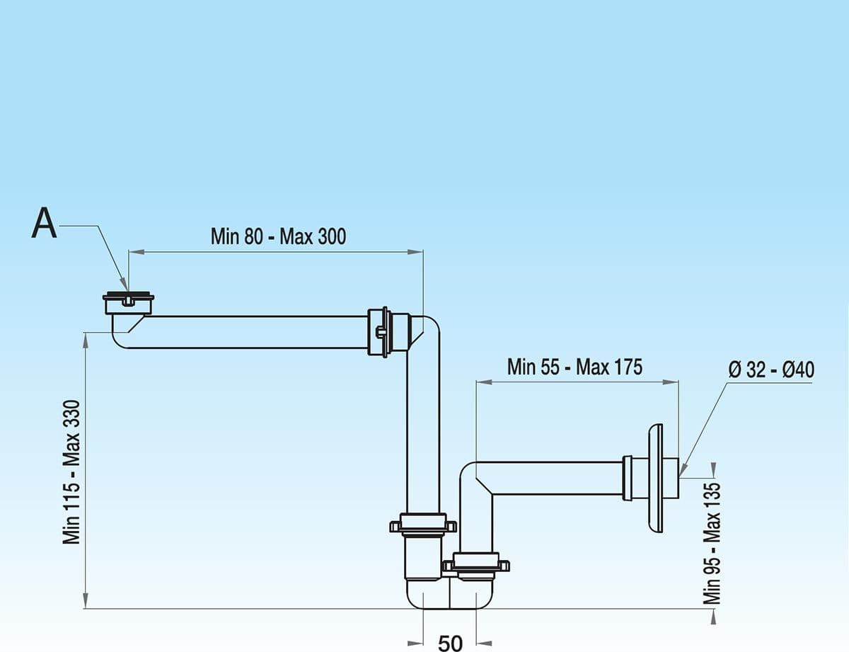 Sifone Spaziobagno Per Lavabo- Bianco- Lira- Pezzi 1 in Altri ricambi per lavatrici BricoGo - Marano di Napoli, commercioVirtuoso.it