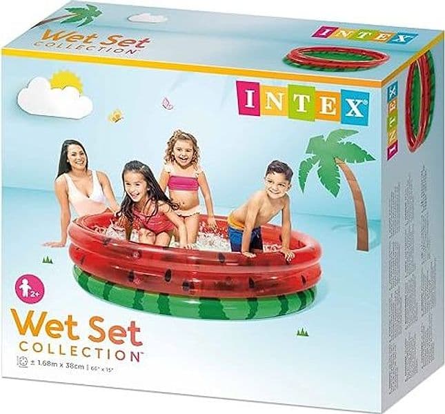 Piscina Gonfiabile Anguria Tre Anelli +2 Anni Cm.168X38H. Peso Kg.2,17 (58448) Intex in Piscinette per bambini BricoGo - Marano di Napoli, commercioVirtuoso.it