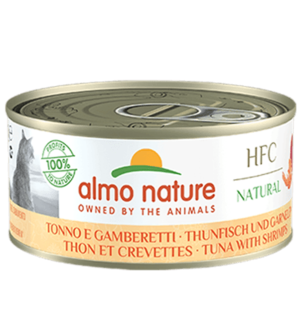 Almo Nature Scatoletta HFC Natural gusto Tonno e Gamberetti per Gatti Adulti in Secco 101 Market - Poggibonsi, commercioVirtuoso.it