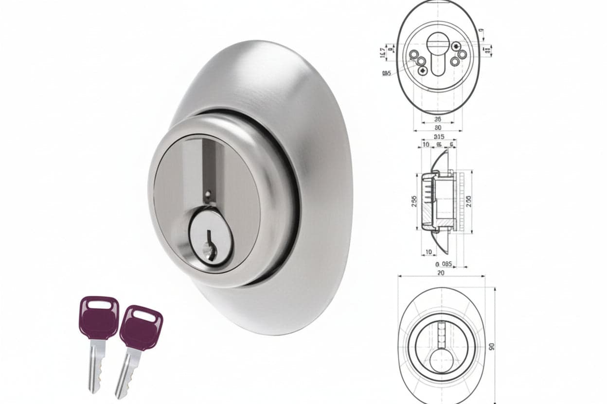 Defender Regolabile a Ghiera Mostrina Piena Cromato Satinato 65 MMX90