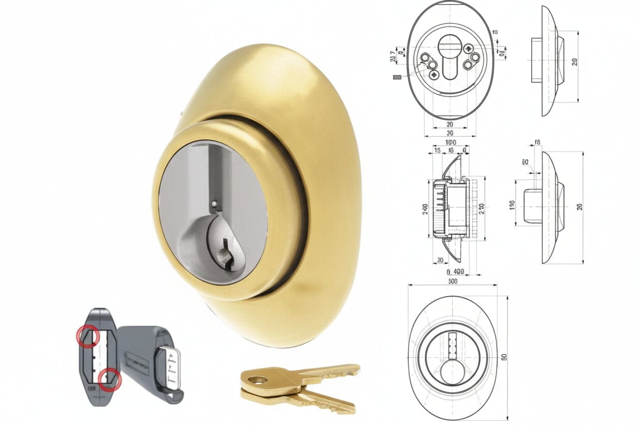 Defender Regolabile a Ghiera Mostrina Piena Ottone 65 MMX90 Regolazione