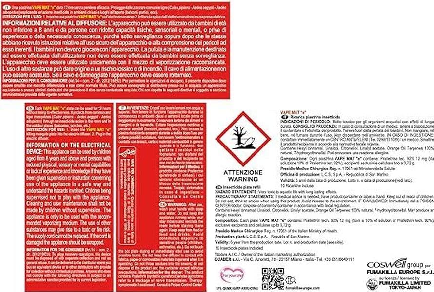 Antizanzare Elettrico Ad Emanazione 'Piastrine' Con 10 Piastrine Da 12 Ore Ciascuna - Vape in Zanzare BricoGo - Marano di Napoli, commercioVirtuoso.it