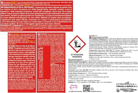 Antizanzare Elettrico Ad Emanazione 'Piastrine' Con 10 Piastrine Da 12 Ore Ciascuna - Vape in Zanzare BricoGo - Marano di Napoli, commercioVirtuoso.it