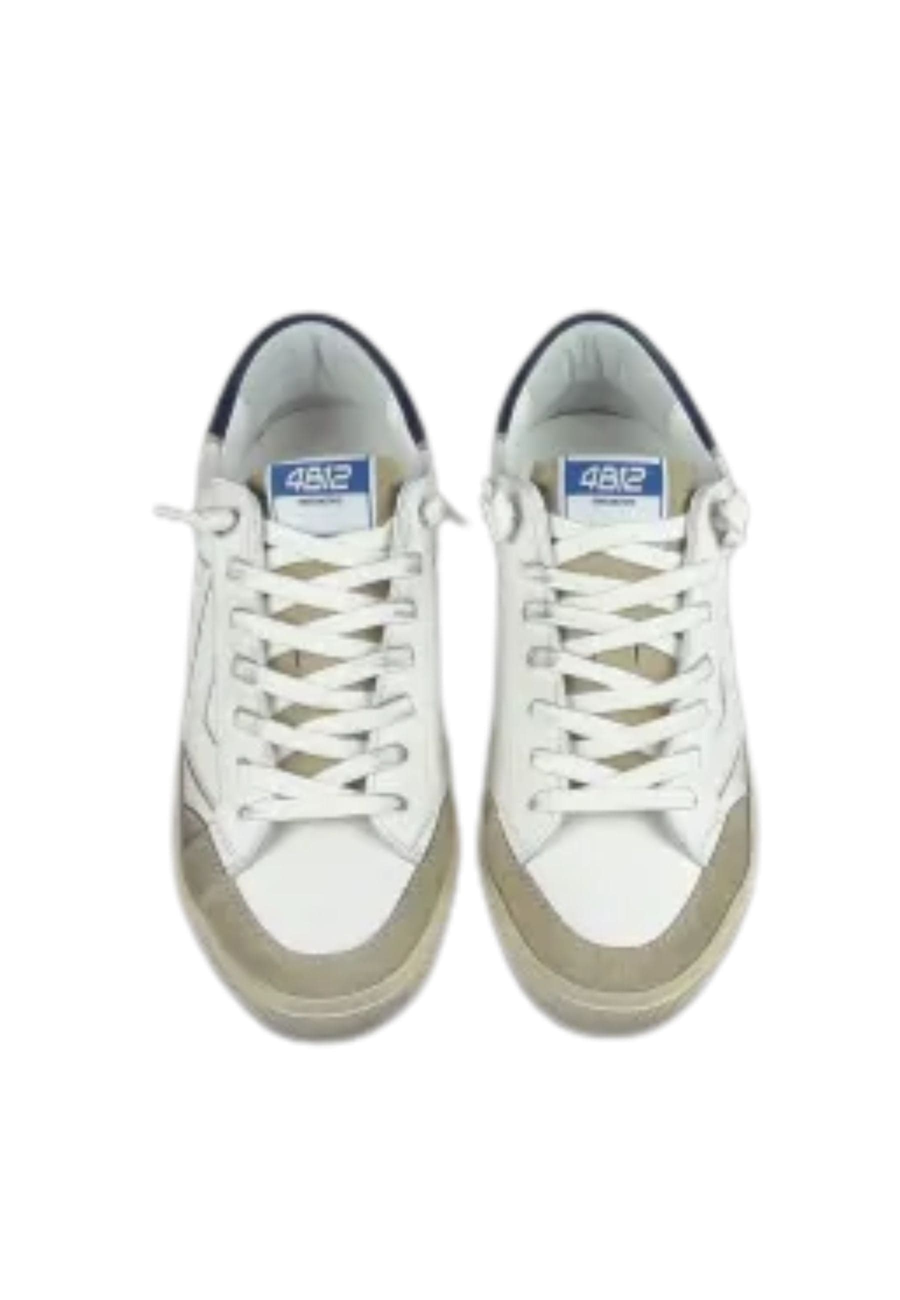 4B12 Sneakers In Pelle Uomo  RETRo blu