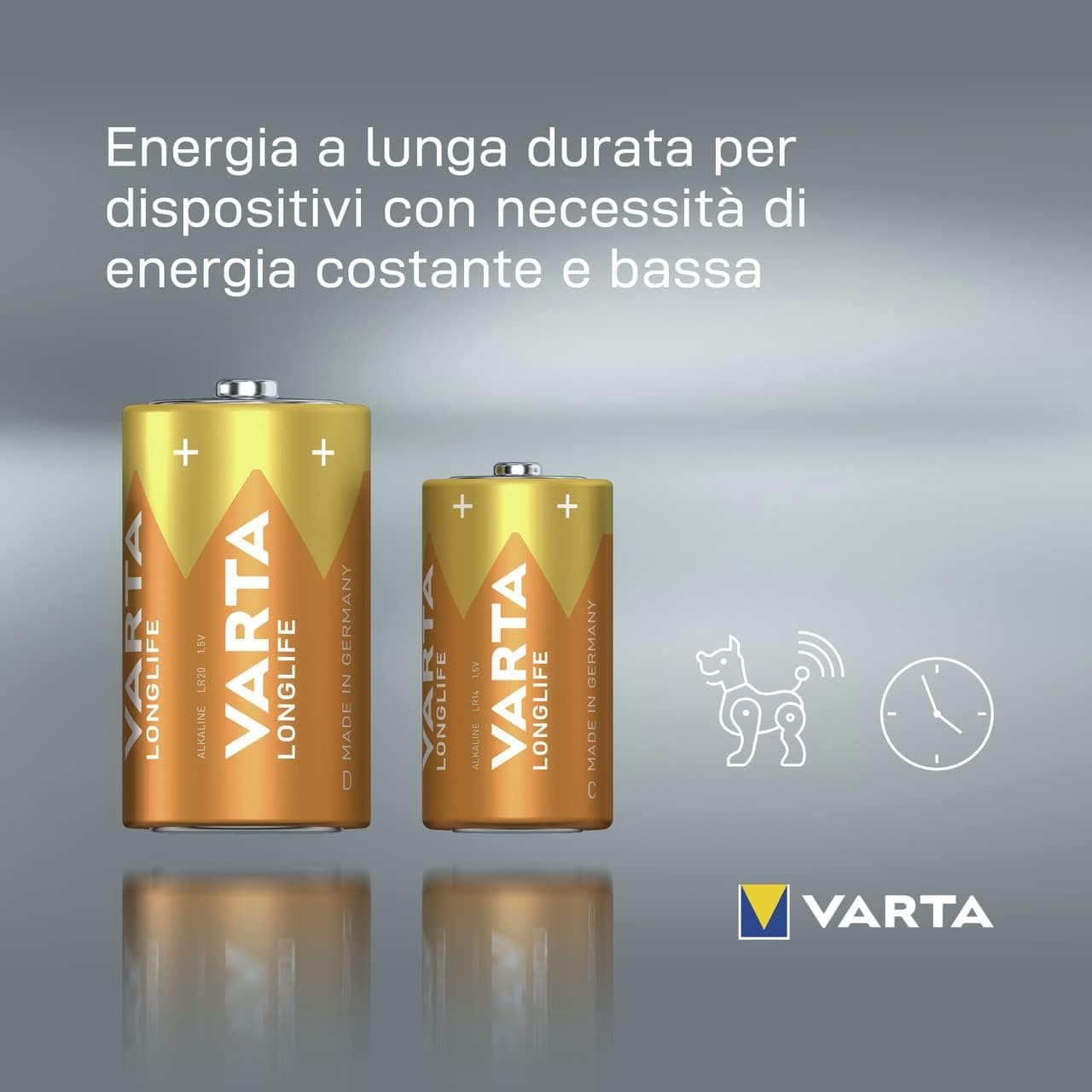 Pila Mezza Torcia Longlife 'Lr14' Pz 2 - 1,5 V - C- 6 Confezione - Varta in Pile monouso BricoGo - Marano di Napoli, commercioVirtuoso.it