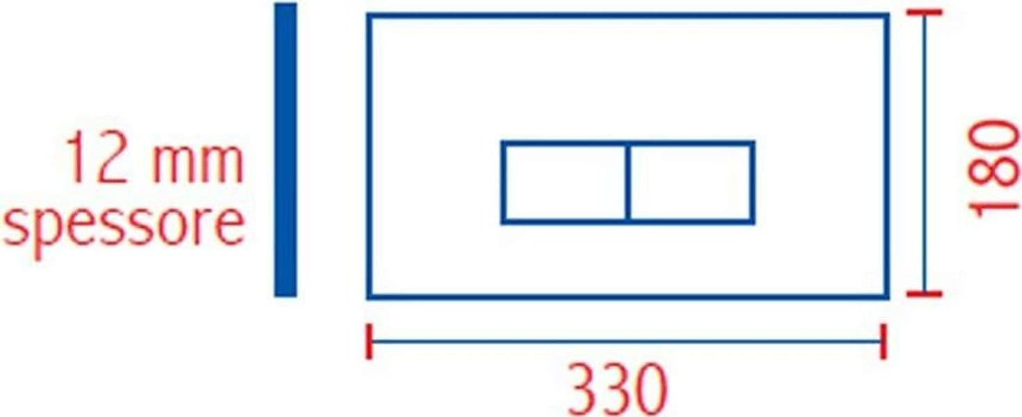 Kit Eco Doppio Tasto Telaio + Placca Cm.33 Sp.1,2 Bianca Pucci 80179560 in Placche combinate interruttori e prese BricoGo - Marano di Napoli, commercioVirtuoso.it