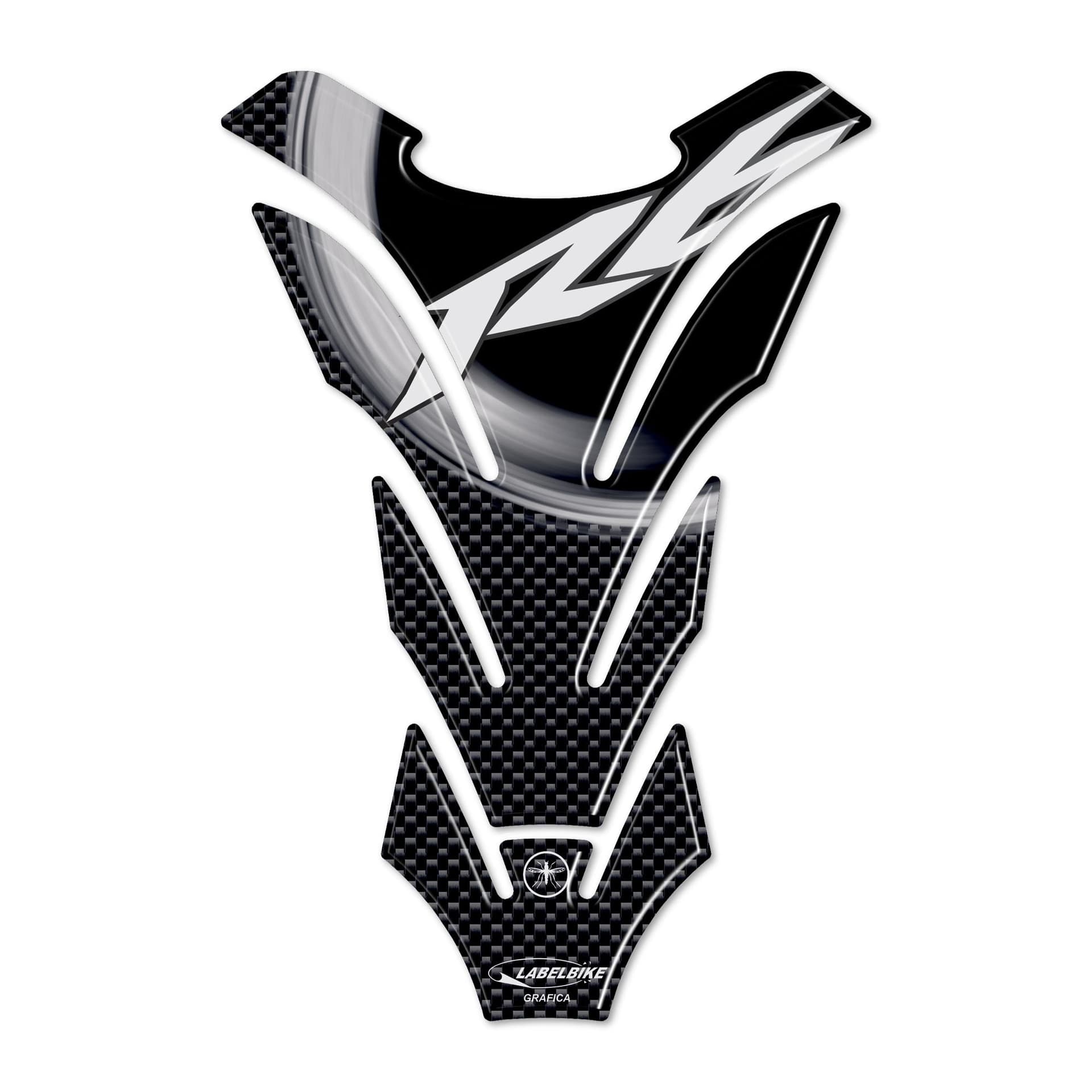 PARASERBATOIO ADESIVI 3D CARBONIO PROTEZIONE SERBATOIO per MOTO YAMAHA R6 R 6 in Paraserbatoio LabelBike - Bibbiano, commercioVirtuoso.it