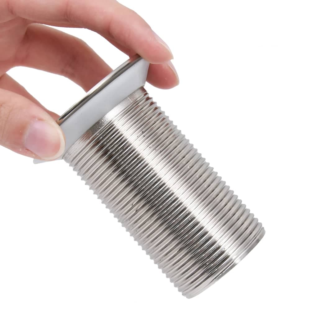 Scarico a Pressione Senza Troppopieno Cromo 6,4x6,4x9,1cm in Zinco e Ottone in Zinco Esplodia - Napoli, commercioVirtuoso.it