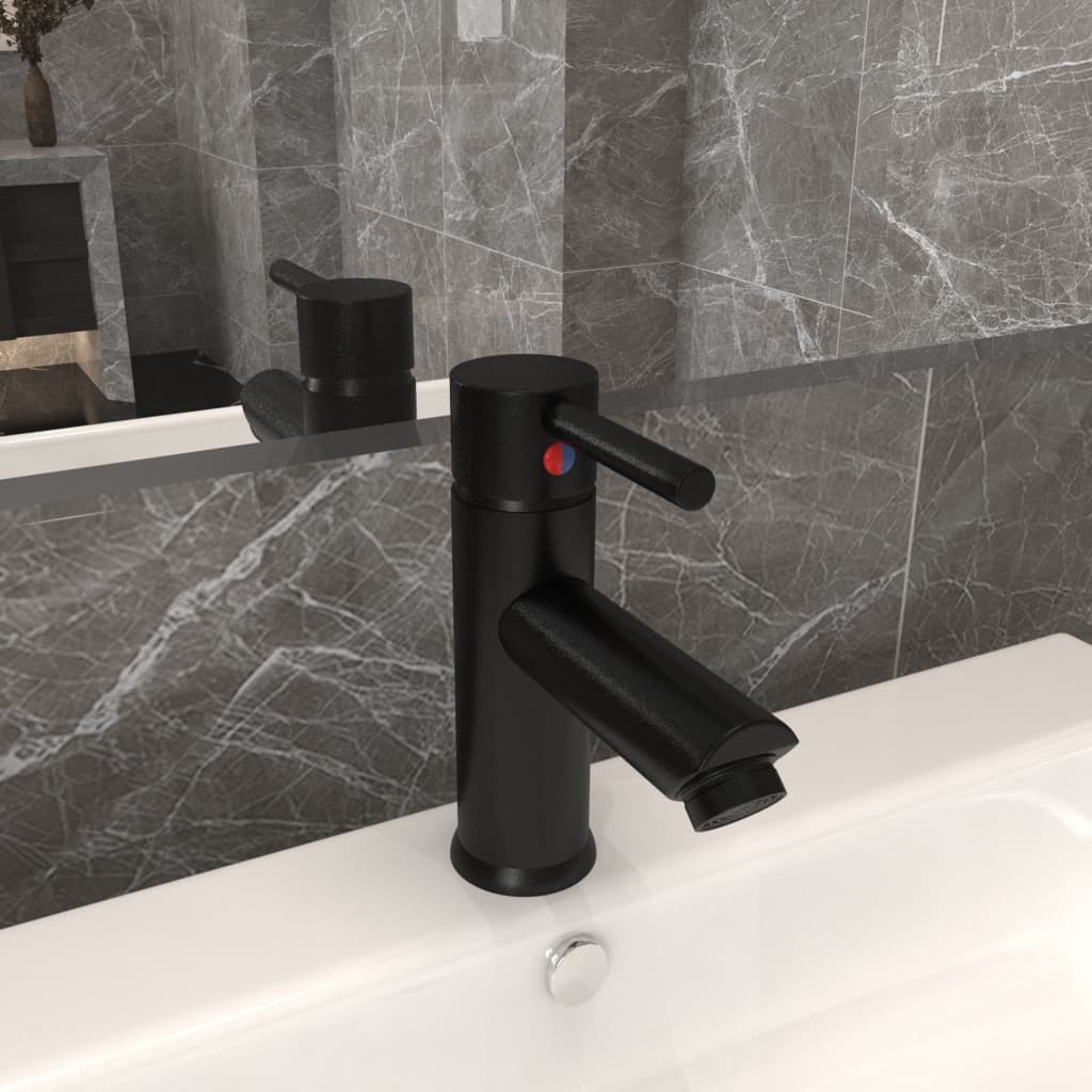 Rubinetto per Lavabo da Bagno Colore Nero 130x176 mm Zinco e Ottone in Rubinetti per lavandini bagno Esplodia - Napoli, commercioVirtuoso.it