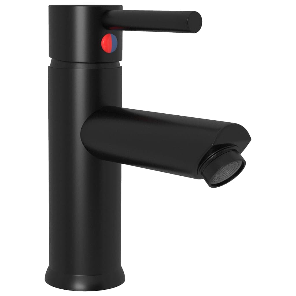Rubinetto per Lavabo da Bagno Colore Nero 130x176 mm Zinco e Ottone