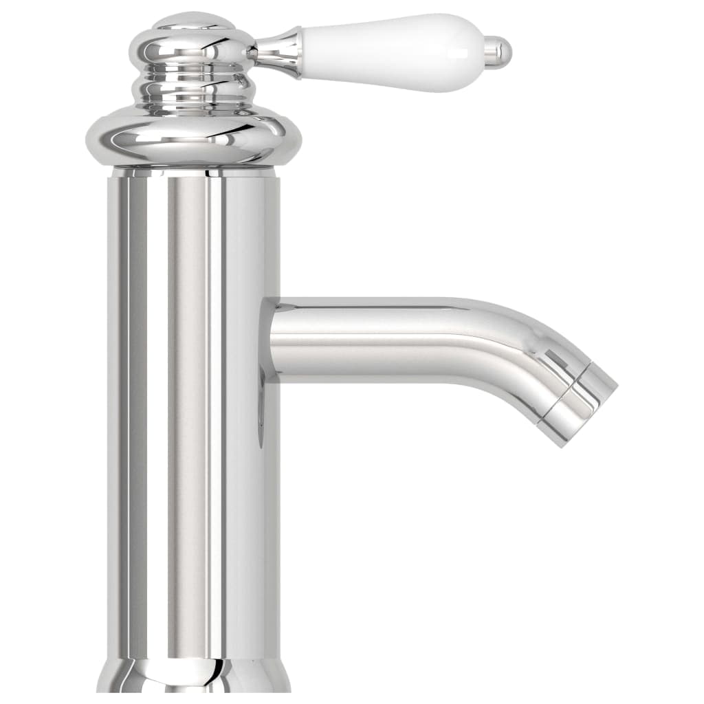 Rubinetto per Lavabo del Bagno Finitura Cromo 130x180 mm Pomello Bianco in Rubinetti per lavandini bagno Esplodia - Napoli, commercioVirtuoso.it