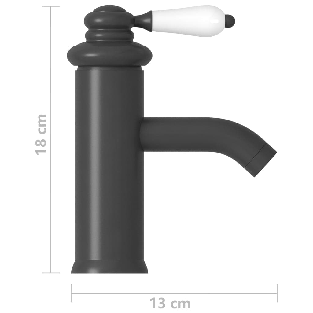 Rubinetto per Lavabo del Bagno Colore Grigio 130x180 mm Pomello Bianco in Rubinetti per lavandini bagno Esplodia - Napoli, commercioVirtuoso.it