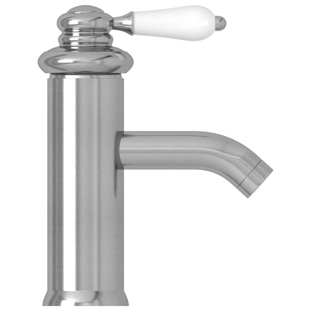 Rubinetto per Lavabo del Bagno Argento 130x180 mm Pomello Bianco in Rubinetti per lavandini bagno Esplodia - Napoli, commercioVirtuoso.it