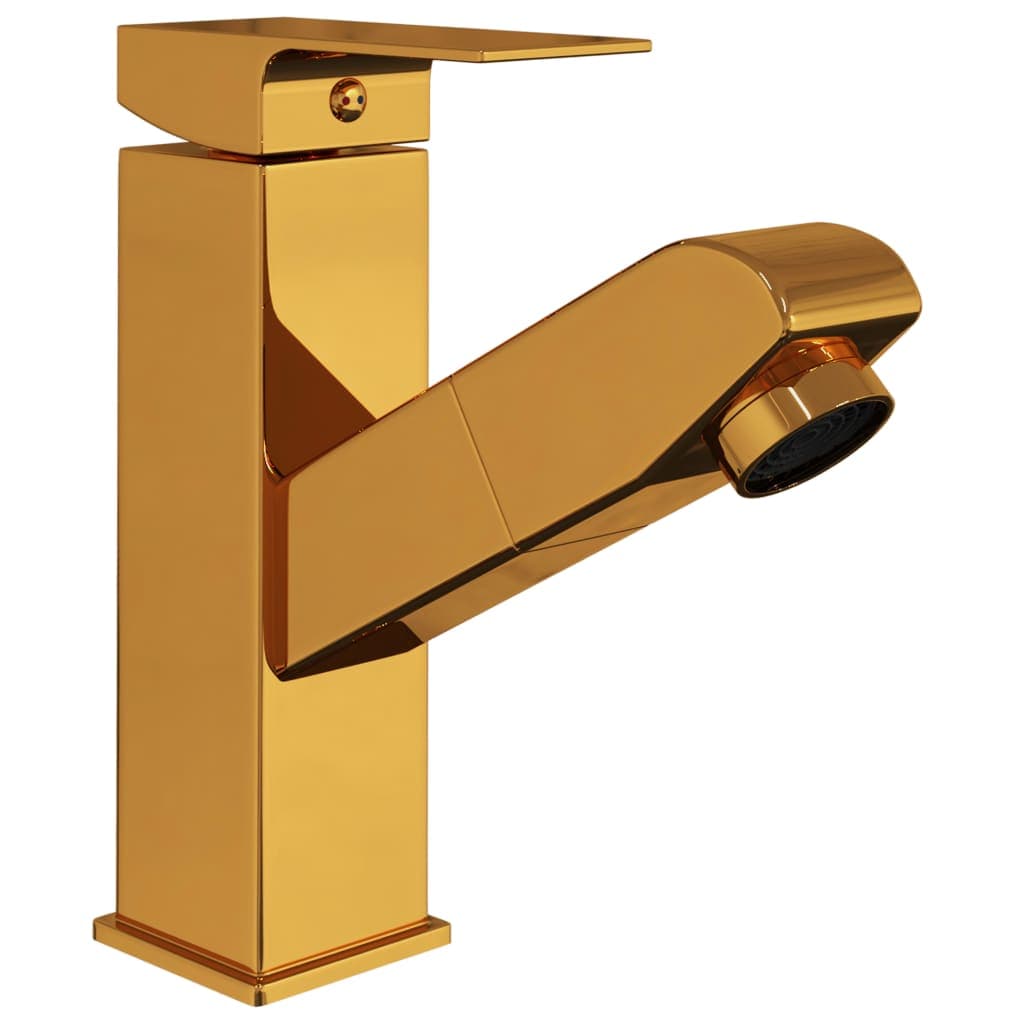 Rubinetto per Lavabo da Bagno Premium Funzione Estraibile Oro 157x172 mm in Rubinetti per lavandini bagno Esplodia - Napoli, commercioVirtuoso.it