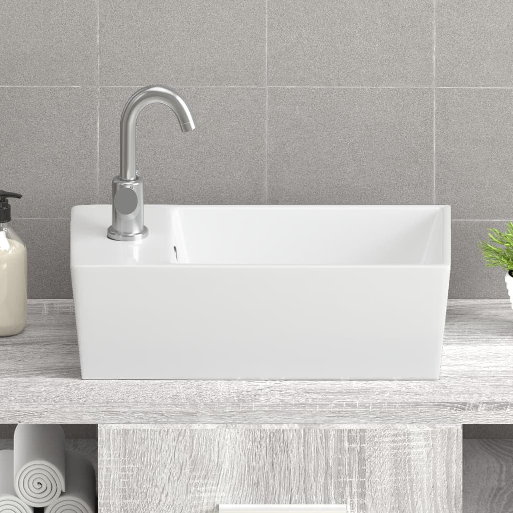 Lavandino da Appoggio Colore Bianco 48x25x15 cm in Ceramica in Lavabi Esplodia - Napoli, commercioVirtuoso.it