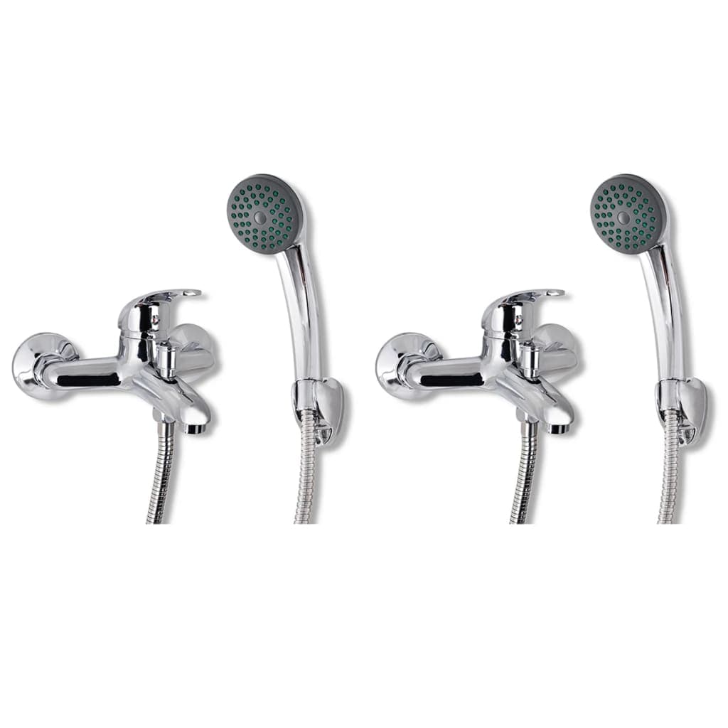 Set Miscelatori Doccia Kit 2 pz Cromati Montaggio a Parete