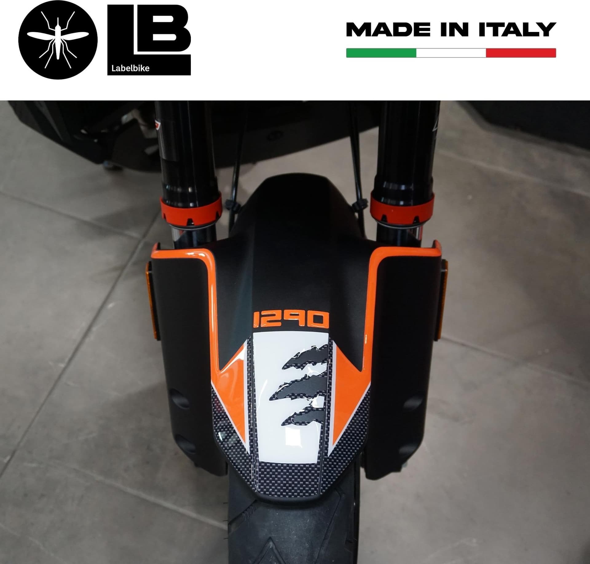 PROTEZIONE PARAFANGO ANTERIORE adesivi 3D compatibile per MOTO KTM 1290 ADVENTURE in Parafanghi LabelBike - Bibbiano, commercioVirtuoso.it