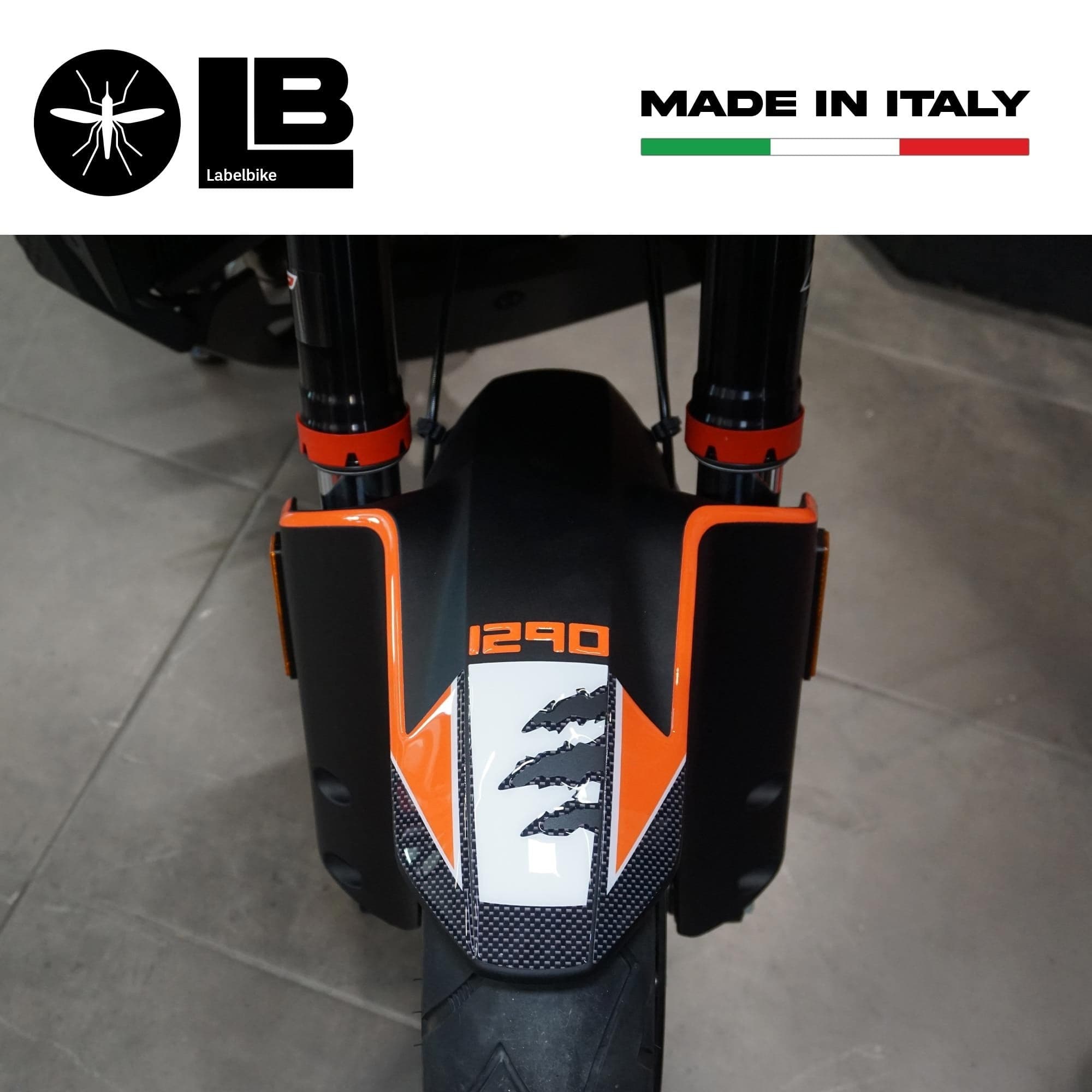 PROTEZIONE PARAFANGO ANTERIORE adesivi 3D compatibile per MOTO KTM 1290 ADVENTURE in Parafanghi LabelBike - Bibbiano, commercioVirtuoso.it