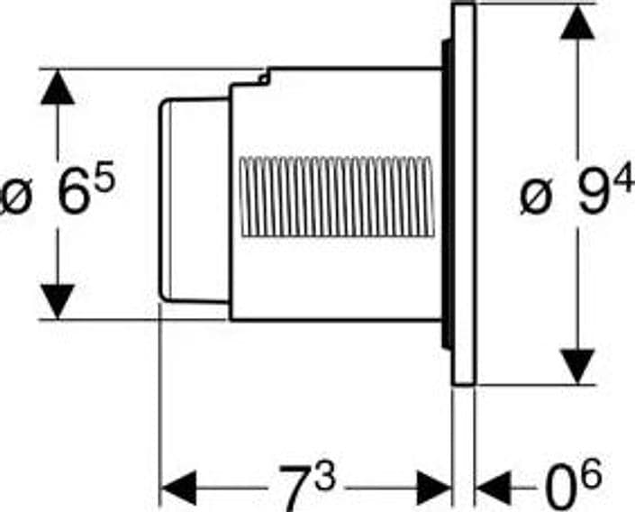 Comando Pneumatico 01 Mono Tasto Versione Incasso Bianco Geberit 116.041.11.1 in Serbatoi igienici BricoGo - Marano di Napoli, commercioVirtuoso.it